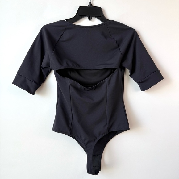 Free People Everly Open Back Bodysuit Black S - Picture 8 of 8